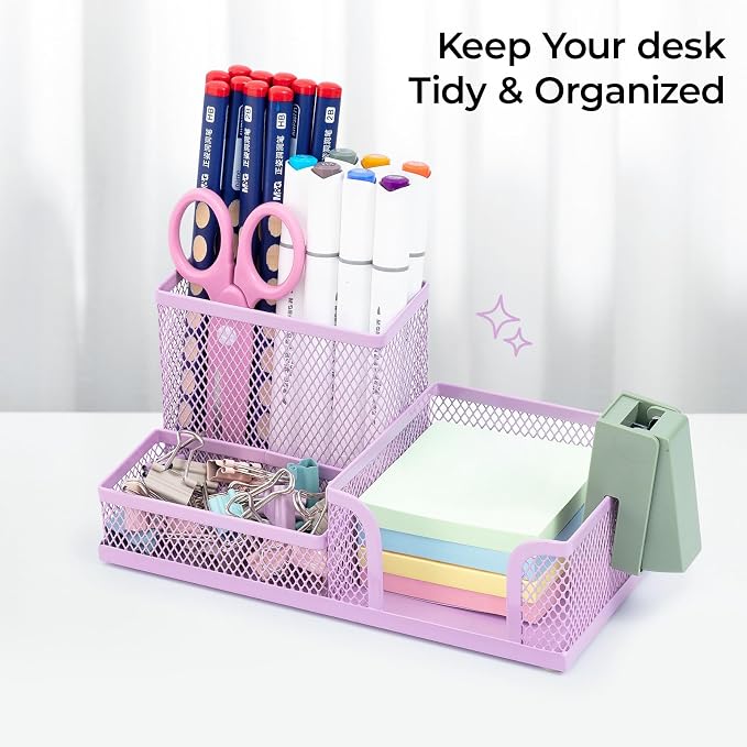 M&G Mesh Pen Holder Desk Organizers Pencil Holder - Image 7
