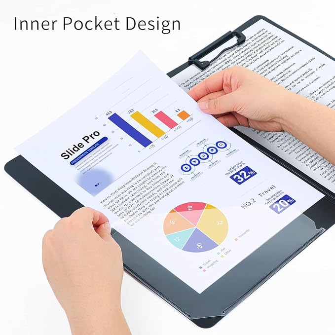 A4 Clipboard Folder, 10 Pack Foldable Clipboards - Image 5