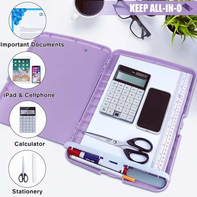 Clipboard with Storage Heavy Duty, Clip Boards 8.5x11 with Pen Holder, High - Image 2
