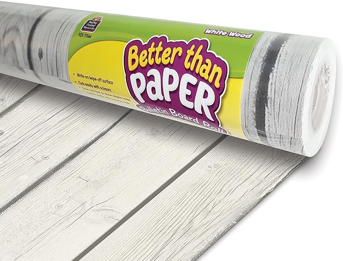 Teacher Created Resources White Wood Better Than Paper Bulletin Board Roll by TeacherCreatedResourcesOS