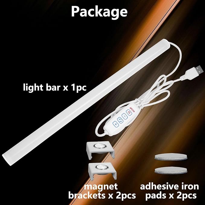 12 Inch LED Light Bar USB Powered 3 Colors, Dimmable Magnetic Frosted Cover | - Image 6