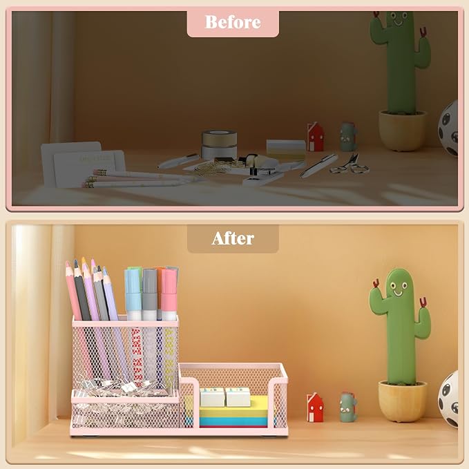 SUPEASY Mesh Pen Holder Desk Organizer, Office Supplies Pencil Storage - Image 7