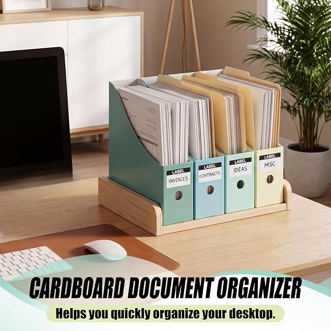 Thenshop 24 Pcs Cardboard Magazine File Holder Organizer, Desk File Organizer - Image 6