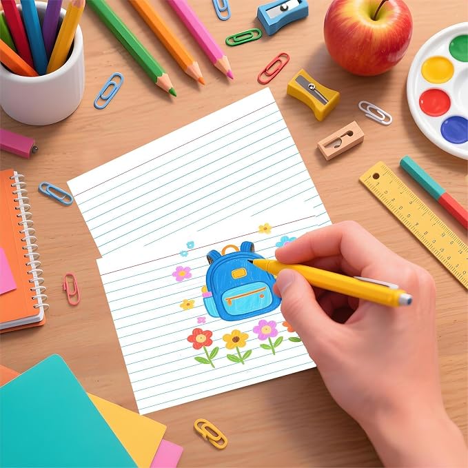 50 Pack 5x8 Ruled Index Cards - Image 6