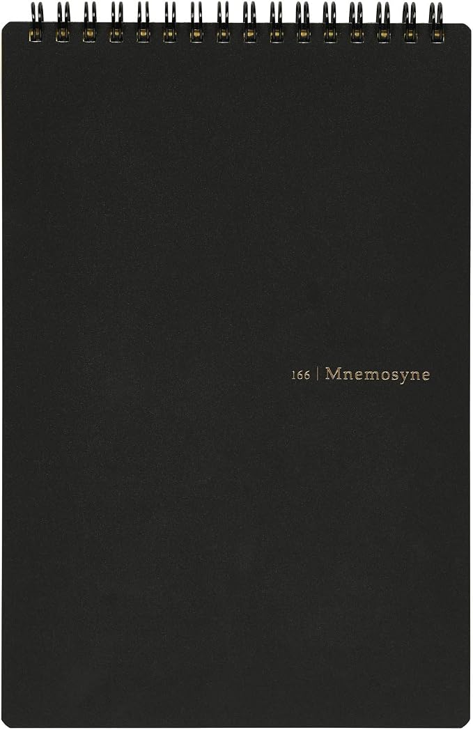 Maruman Mnemosyne Lined Notebook- Vertical A5, 5.83" x 8.27", 70 Sheets / 140 by Maruman