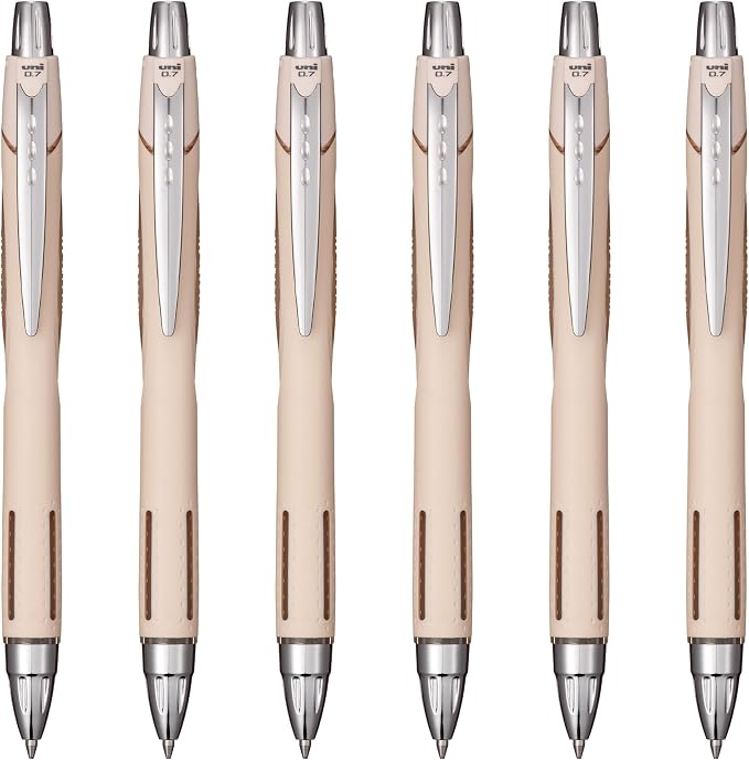 Uni-Ball Jetstream RT Ballpoint Pen, Fine Point, Ivory Barrel, 6 Pens by uni-ball