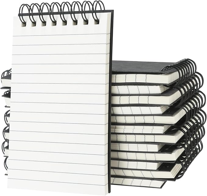 12 Pack 3x5" Spiral Pocket Notebook, College Ruled Small Notepad by wavamawa