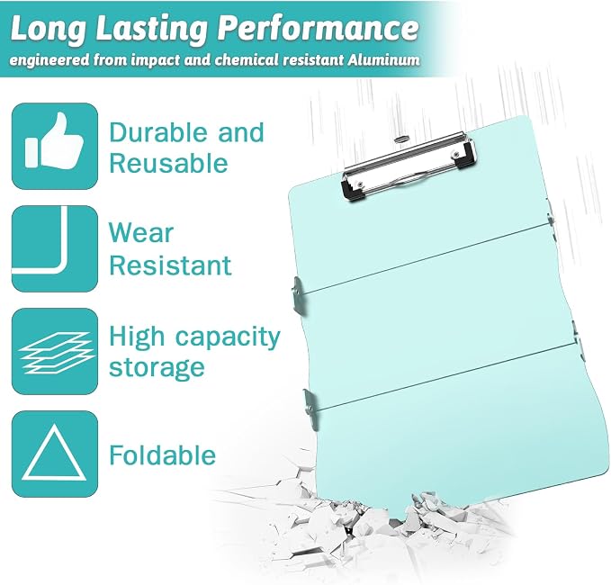 Nursing Clipboard Foldable Clipboard Medical: Edition Cheat Sheets Aluminum 3 - Image 6