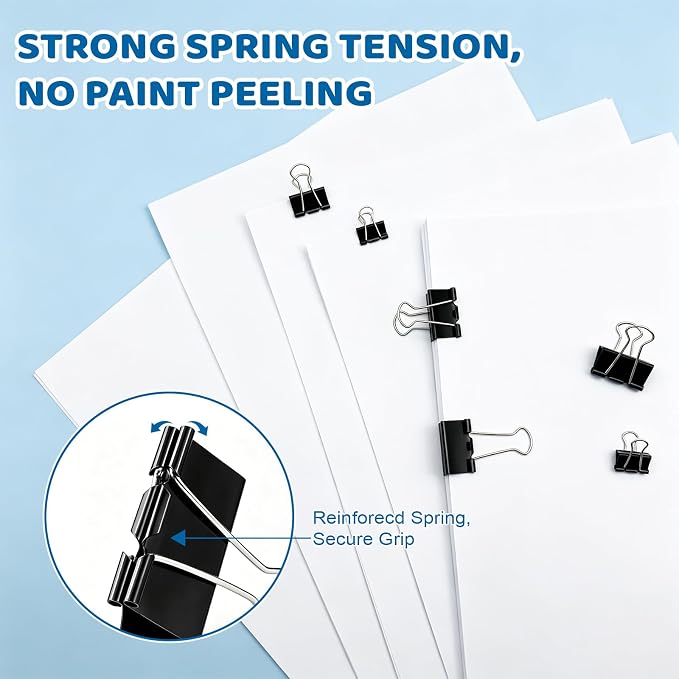 360 Pack Paper Clips and Binder Clips Set – Mixed Sizes Paperclips - Image 4