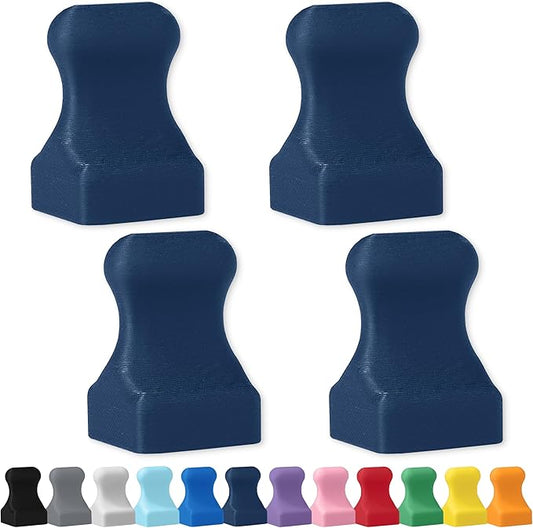 Glassboard Studio MiniPawn Magnet - Strong Neodymium Rare Earth Magnets for Fridge, Whiteboard, Locker & Magnetic Glassboards - Ideal for Crafting & Office Use - Strong Fridge Magnets (Navy Blue, 4)-DeskLoop Office