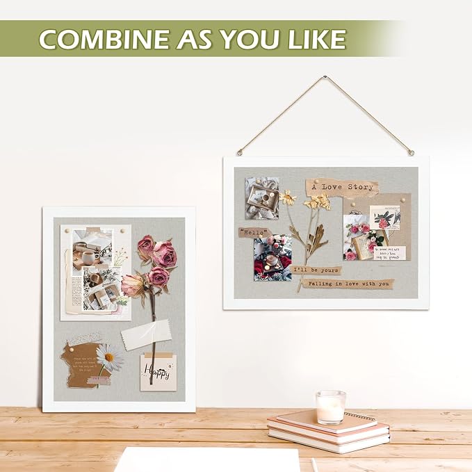 2-Pack Double-Sided Wood Framed Cork Board - Image 6