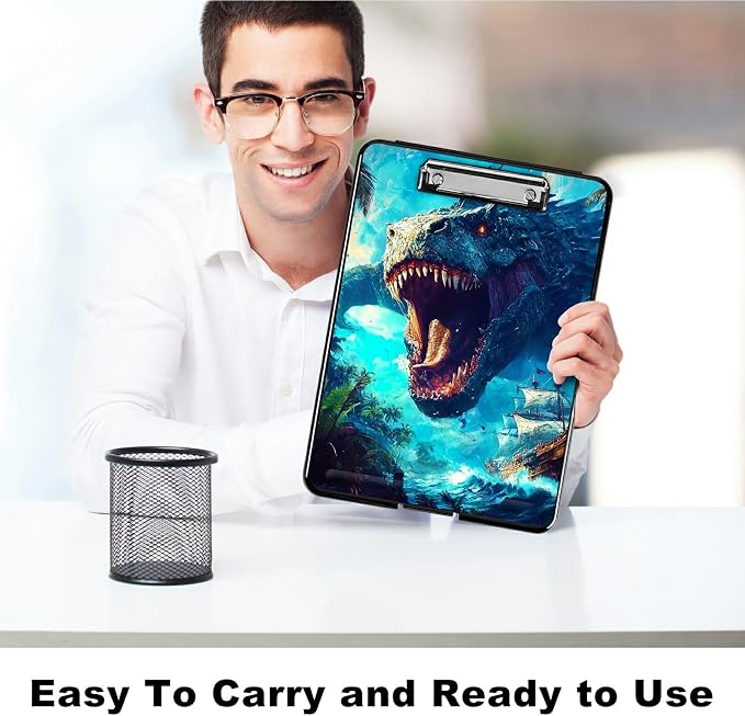 Ocean Dragon A4 Clipboard with Storage Pen Holder, Clipboards Organizer Nursing - Image 6