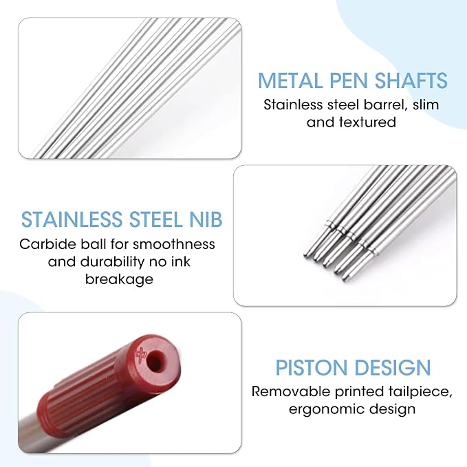 0.7 mm Ballpoint Ink Twist Pen Refills, Stationery Compatible - Image 3