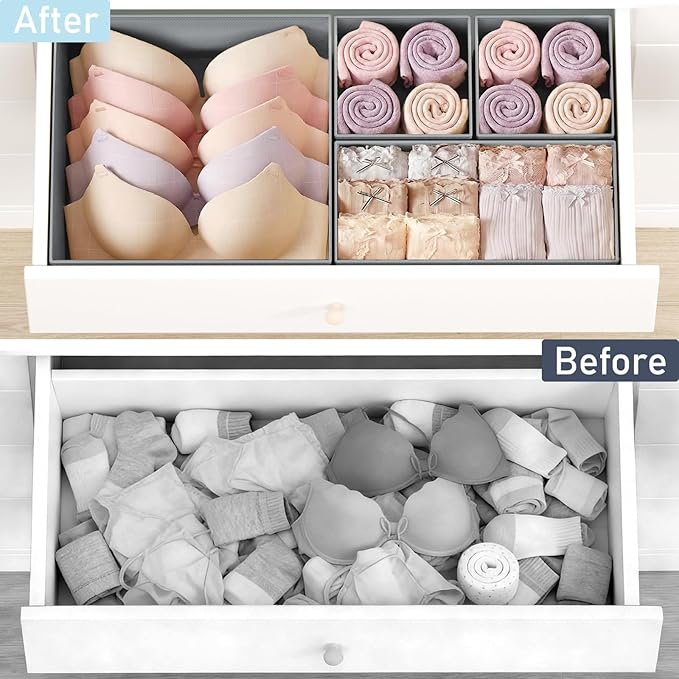 DIMJ Drawer Organizer Clothes, 30 Pack Dresser Organizer, Foldable Closet - Image 6
