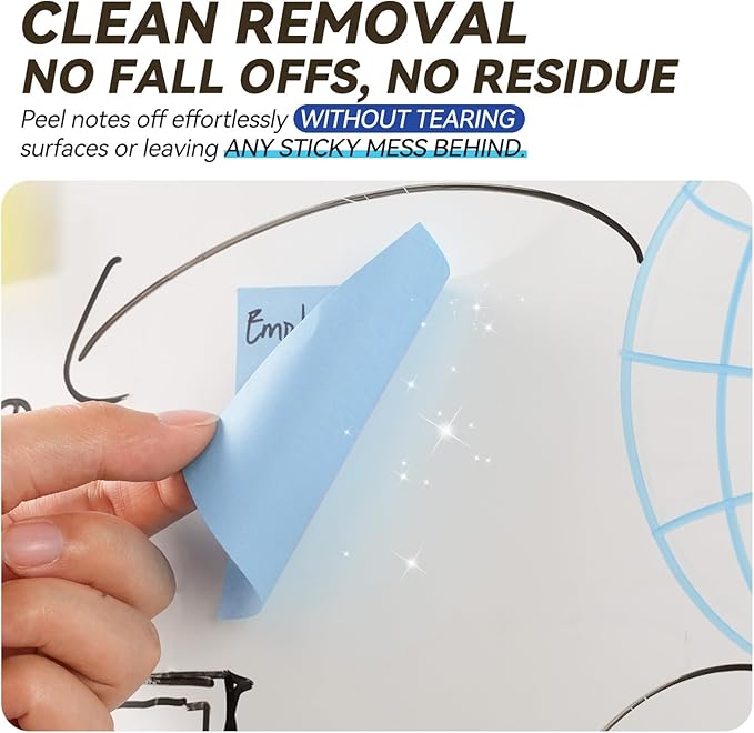 Sticky Notes 3x3in + 2x1.5in Small Sticky Note, 12 Pack 6 Colors Self-Sticky Note Pads | Sticks Strong & Removes Clean | Recycled Paper Cute Sticky Notes to School Supplies, Office Products-DeskLoop Office