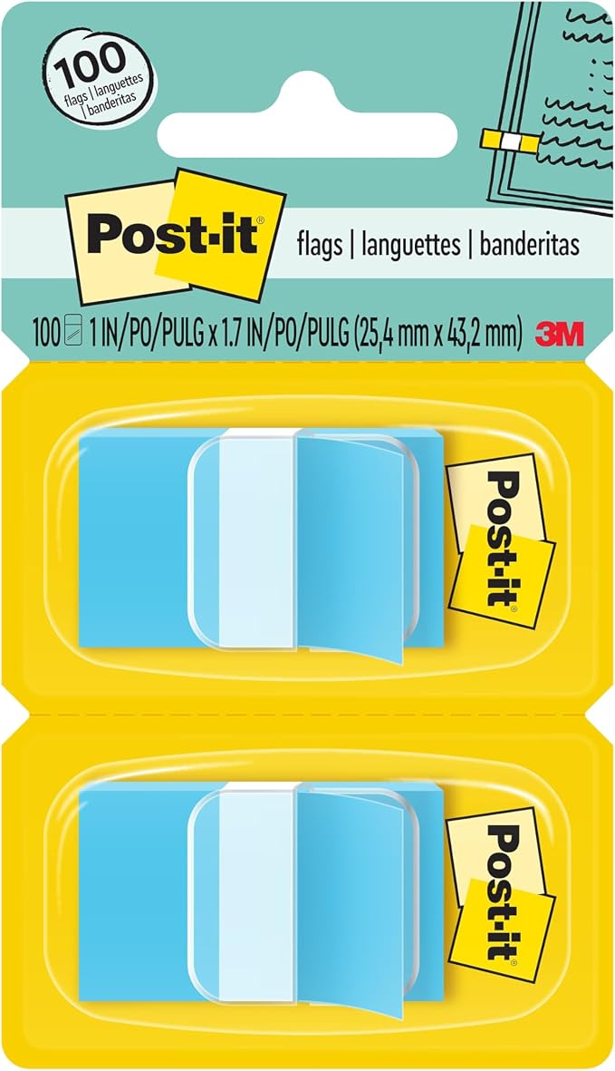 Post-it Flags, 1 in. x 1.7 in., Two Dispensers by Unknown