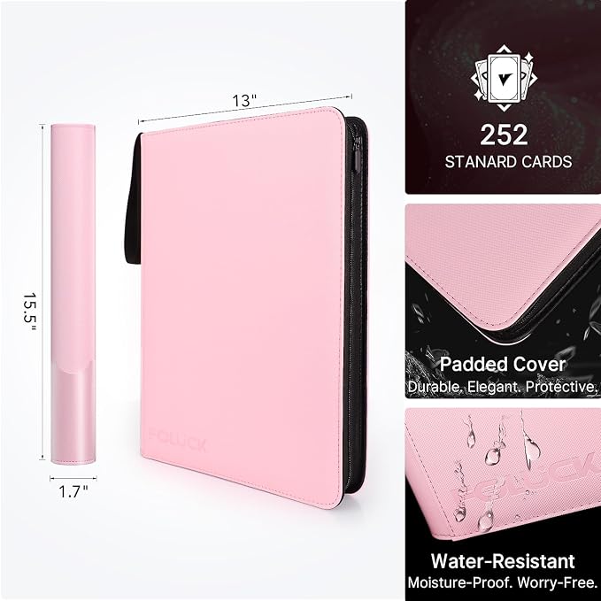Foluck 9 Pocket Top Loader Binder, Holds 252 Toploaders, Side-Loading Trading - Image 2