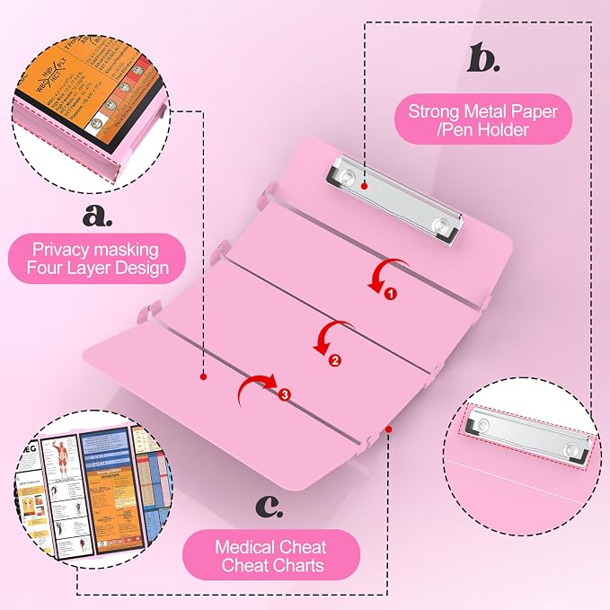 Nursing Clipboard Foldable-4 Layers Aluminum Nurse Foldable Clipboard Nursing - Image 5