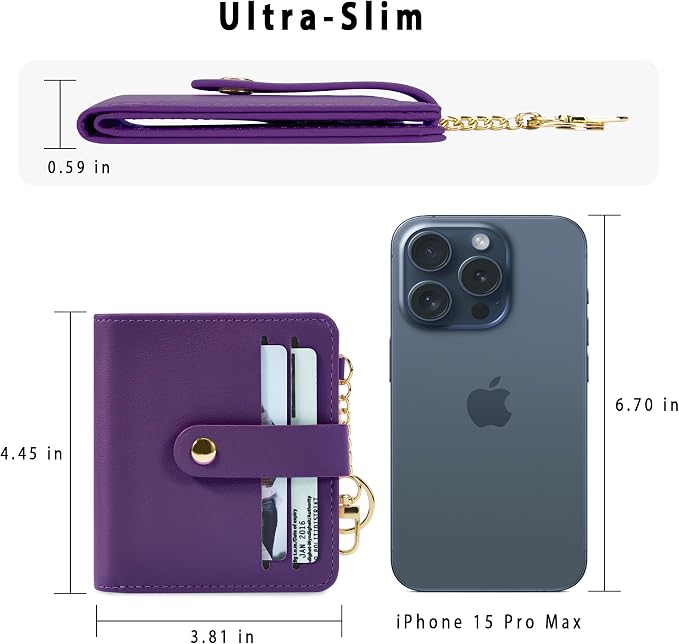 Airkit Small Wallet Women RFID, PU Leather Card Holder - Image 4