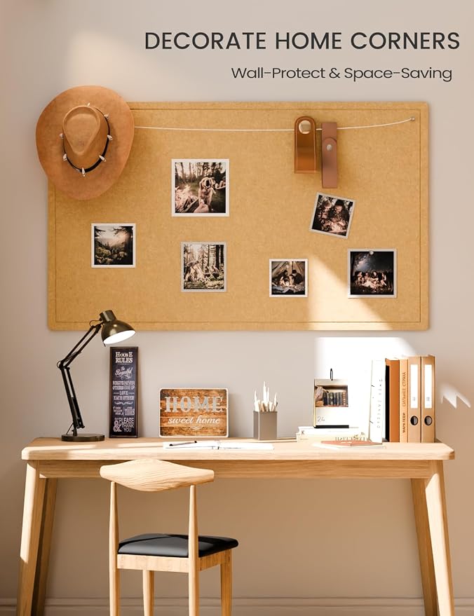 Fluxynara Large Bulletin Board, Foldable Felt Pin Board - Image 4