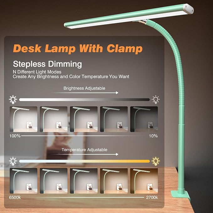 Airlonv LED Desk Lamp for Office Home, Eye-Caring Desk Light - Image 2