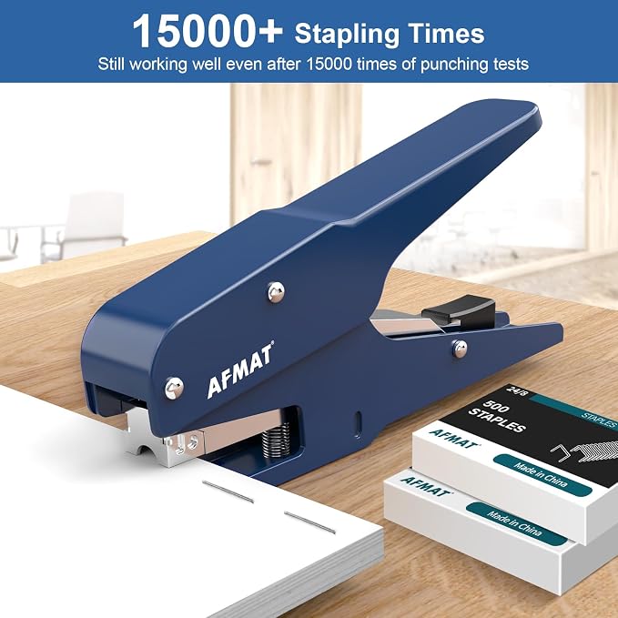 AFMAT Effortless Plier Stapler, Metal 35 Sheet Stapling Plier, 15000+ Stapling - Image 4