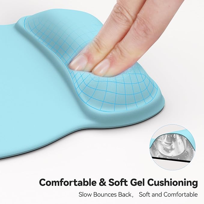 TECKNET Gel Mouse Pad with Wrist Rest, Ergonomic Office Mousepad with Wrist - Image 3