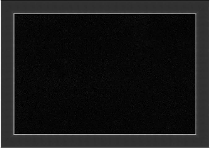Amanti Art Black Cork Board for Wall, 29x41 Vision Board with Black Wood Frame, Large Corkboard Office Decor for Home Organization, Modern Corkboard Pinboard to Display Items for Home Organization in-DeskLoop Office