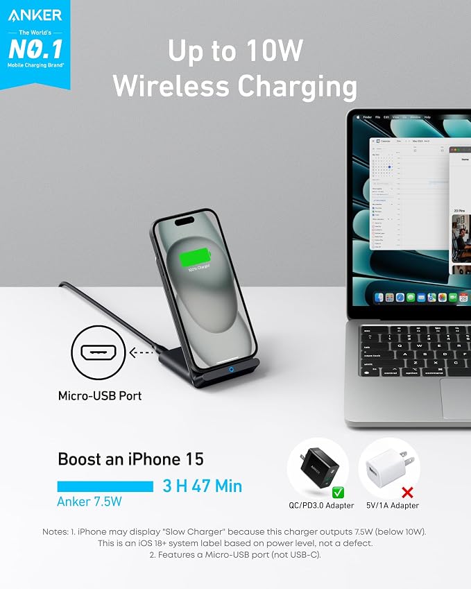 Anker 313 Wireless Charger, Qi-Certified - Image 2