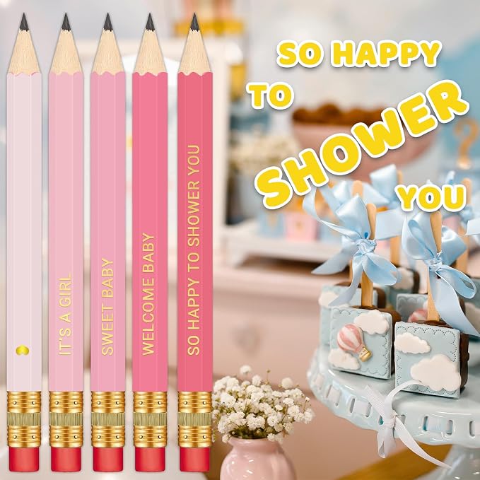 50Pcs - Baby Shower Sharpened Half Pencils - Image 4