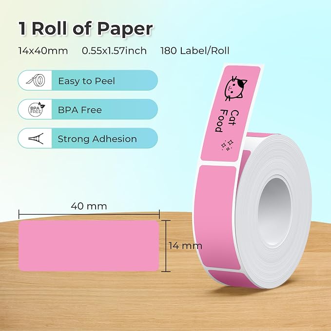 Nelko Genuine P21 Label Maker Tape, Adapted Label Print Paper, 180 Labels/Roll - Image 2