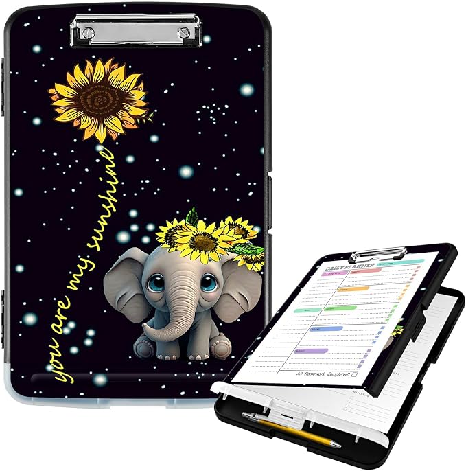 Clipboard with Storage High Capacity Plastic Nursing Clipboards with Pen Holder by Unknown