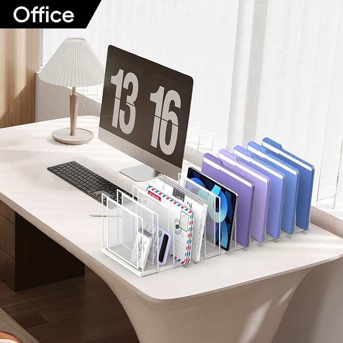 File Organizer for Desk, 11-Section Vertical File Sorter, Paper Holder - Image 8