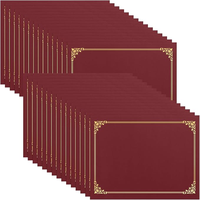 SUNEE Certificate Holders, Diploma Covers Gold Foil Border, by SUNEE