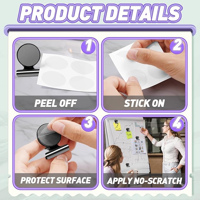 VNDUEEY 24 Pack Magnetic Clips Fridge Magnets, Strong Refrigerator Magnets - Image 6