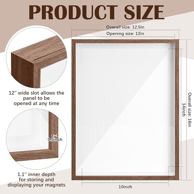 Vicenpal Large Magnetic Board 16" x 12" Magnet Display Board Removable Souvenir - Image 2