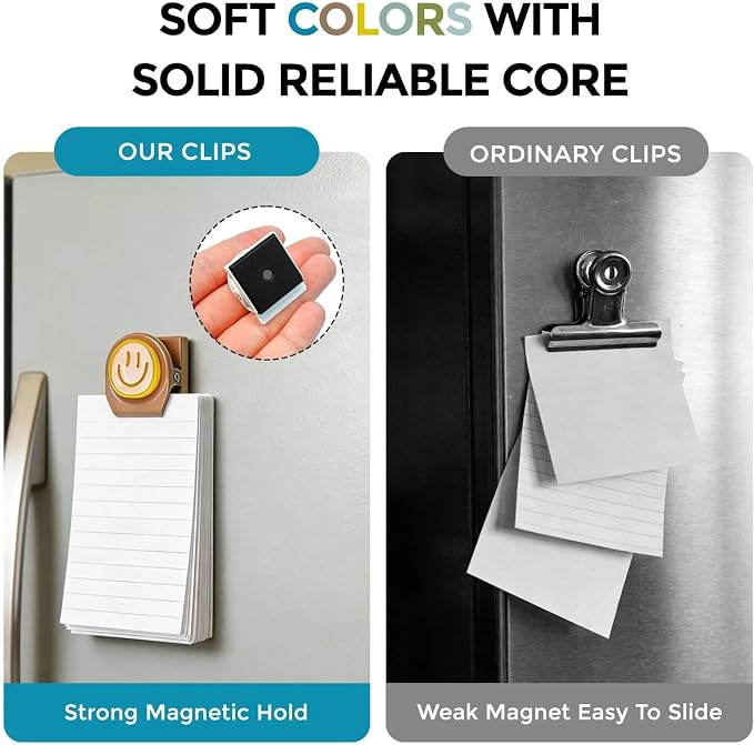 6Pcs Happy Face Heavy Duty Magnetic Clips - Image 4