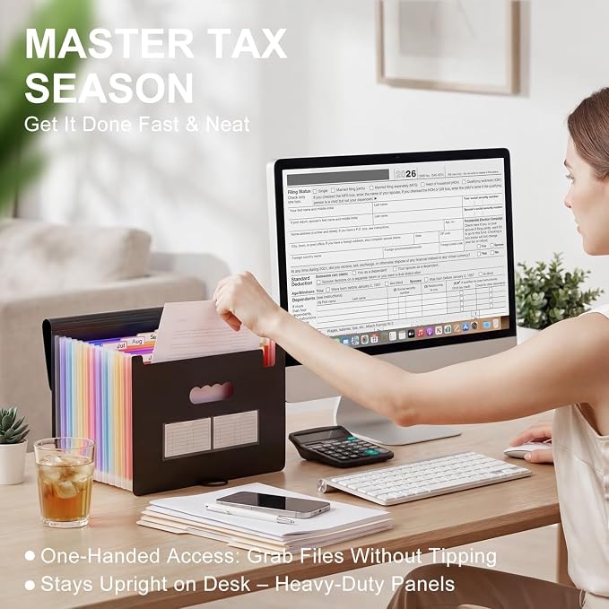 ThinkTex 10-Pack Accordion File Folders - Image 3
