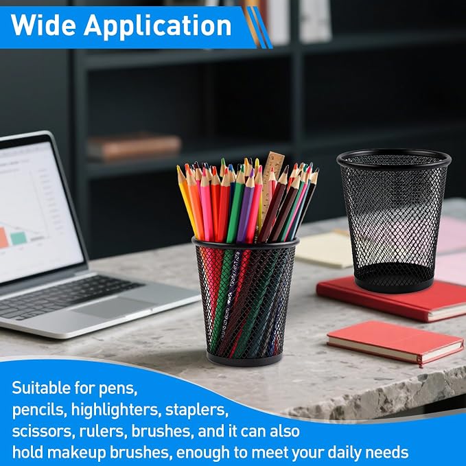 AZUREAL Pencil Holder 2 Pack, Premium Metal Pen Cup Holder - Image 5