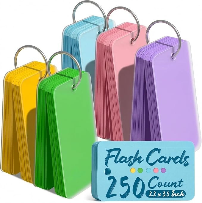 Koogel 250PCS Colored Index Cards by KOOGEL