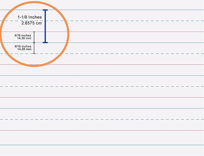 Pacon Handwriting Paper, Zaner-Bloser Grades Pre-K & K, 1-1/8" x 9/16" x 9/16" - Image 2