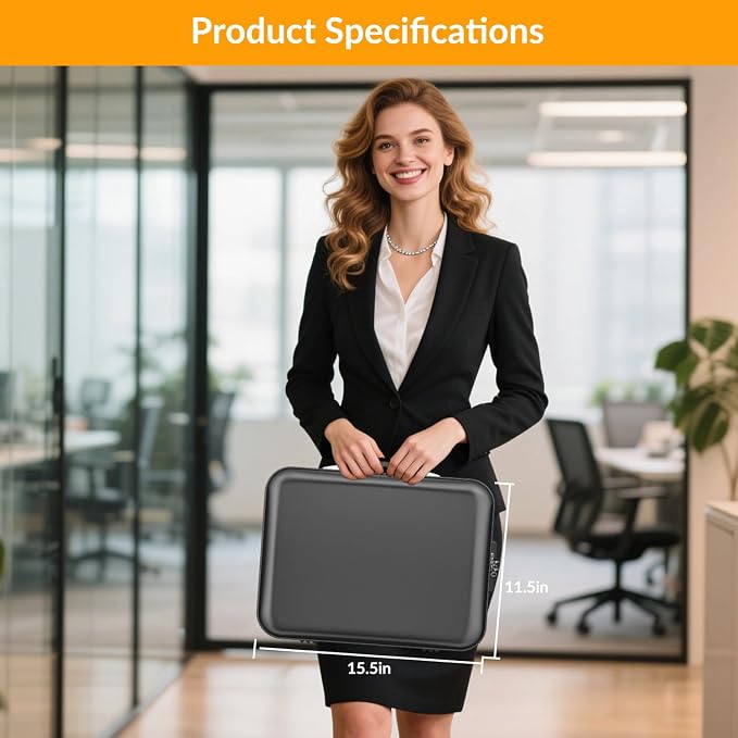 onvvippiv Hard Case Fireproof Document Box - Image 6