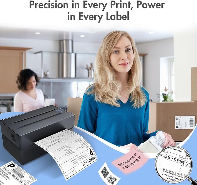 Thermal Shipping Label Printer 4x6 Bluetooth Label Maker - Image 7
