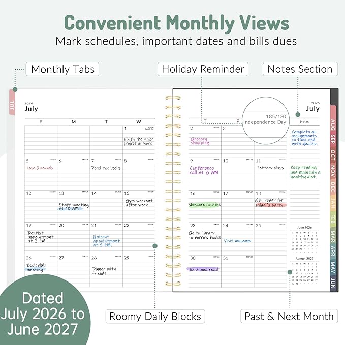 Forvencer Appointment Book Planner 2026-2027, Daily Weekly Monthly Calendar - Image 2