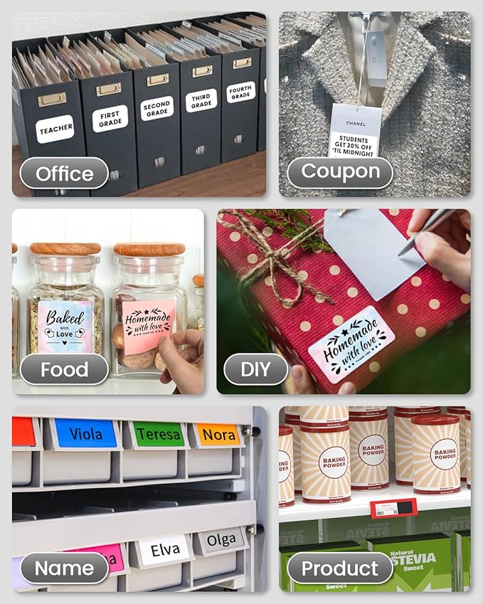 Phomemo Label Maker,M220 Label Printer,3 Inch Bluetooth Thermal Label Maker Machine with 2000+ Icons,300+ Templates & Fonts,for Kids School Items,Small Business,Large Sticker-DeskLoop Office