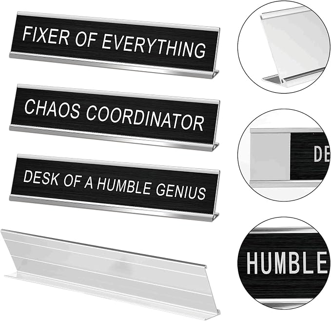 3 Pcs Chaos Coordinator Fixer of Everything Desk of a Humble Genius Funny Desk - Image 3
