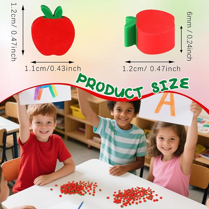 JUNEBRUSHS 150pcs Apples Erasers - Image 2