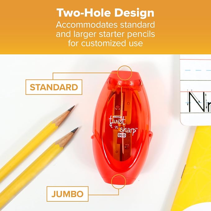 Bostitch Office Twist-N-Sharp Manual Pencil Sharpener, 2 Holes - Image 6