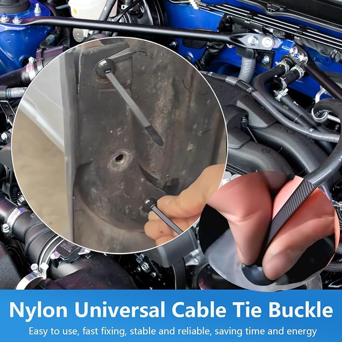 50pcs Nylon Universal Cable Tie Buckles, New Multifunctional Nylon Zip Ties - Image 5