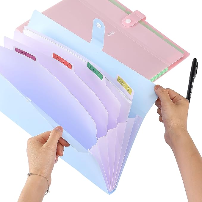 Mr. Pen Expanding File Folder, 2 Pack, 5 Pocket, Accordion Folder - Image 8
